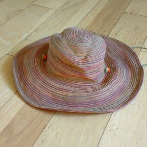 Scala Orange Pink Sun beach hat
